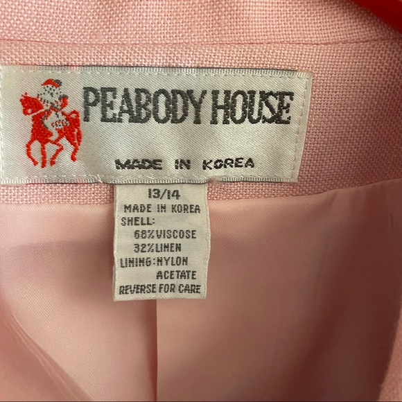 NWOT vintage Peabody House Linen Blazer, Pink - Picture 12 of 16